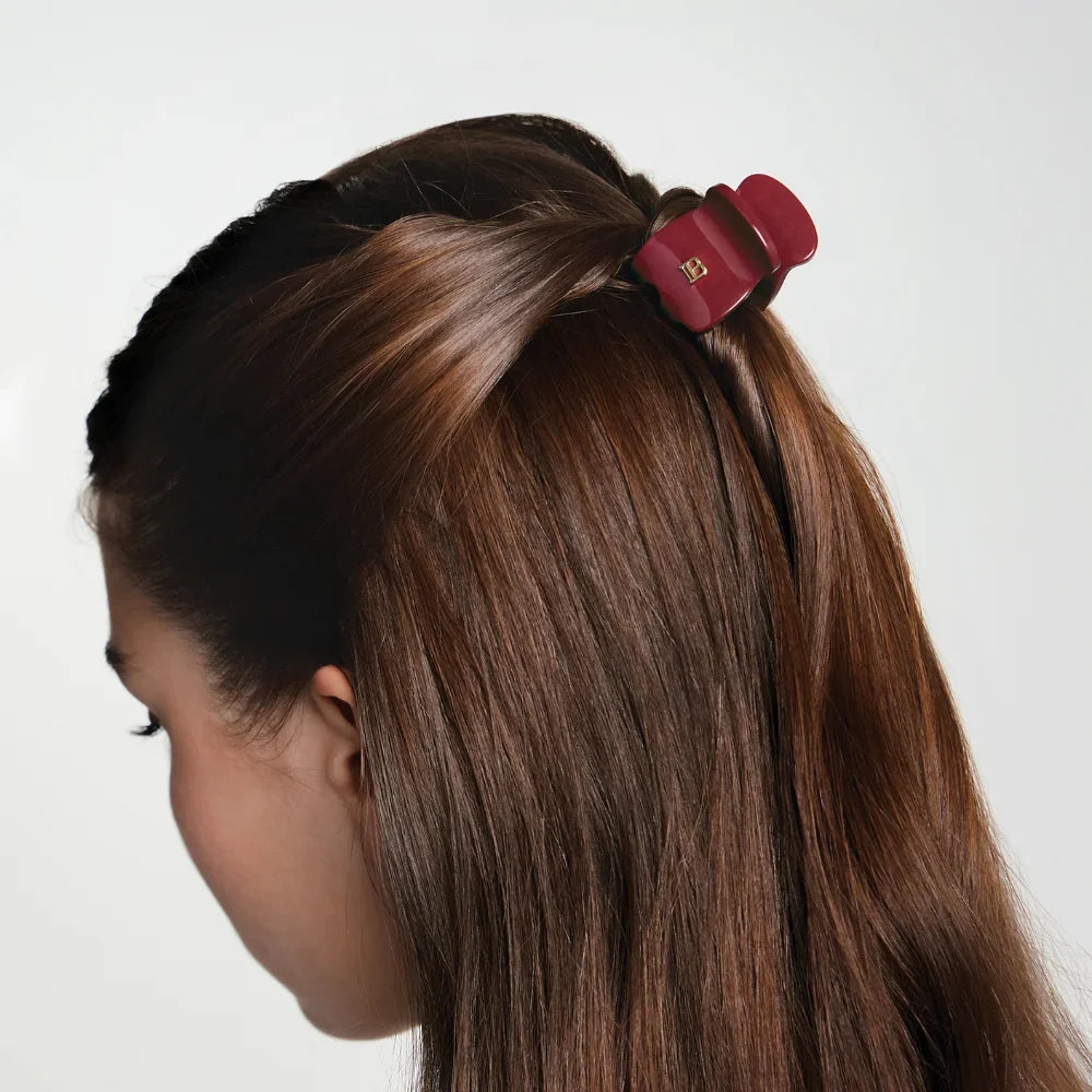Limited Edition Pince à Cheveux Extra Small Velvet Burgundy