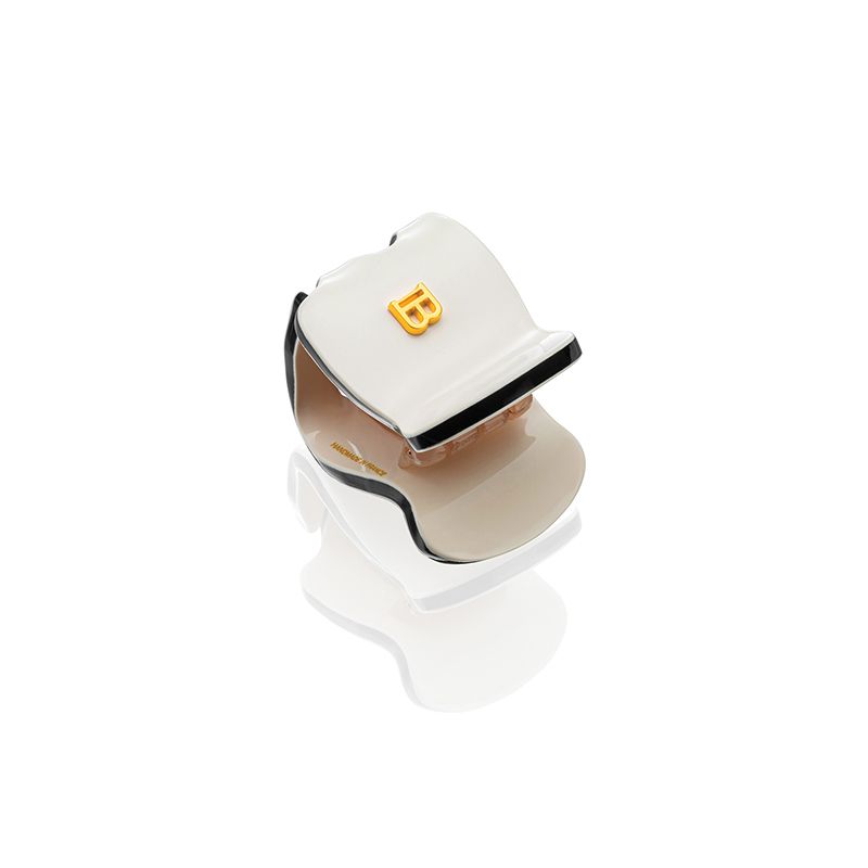 BALMAIN EXTRA SMALL PINCE A CHEVEUX -IVORY/BLACK