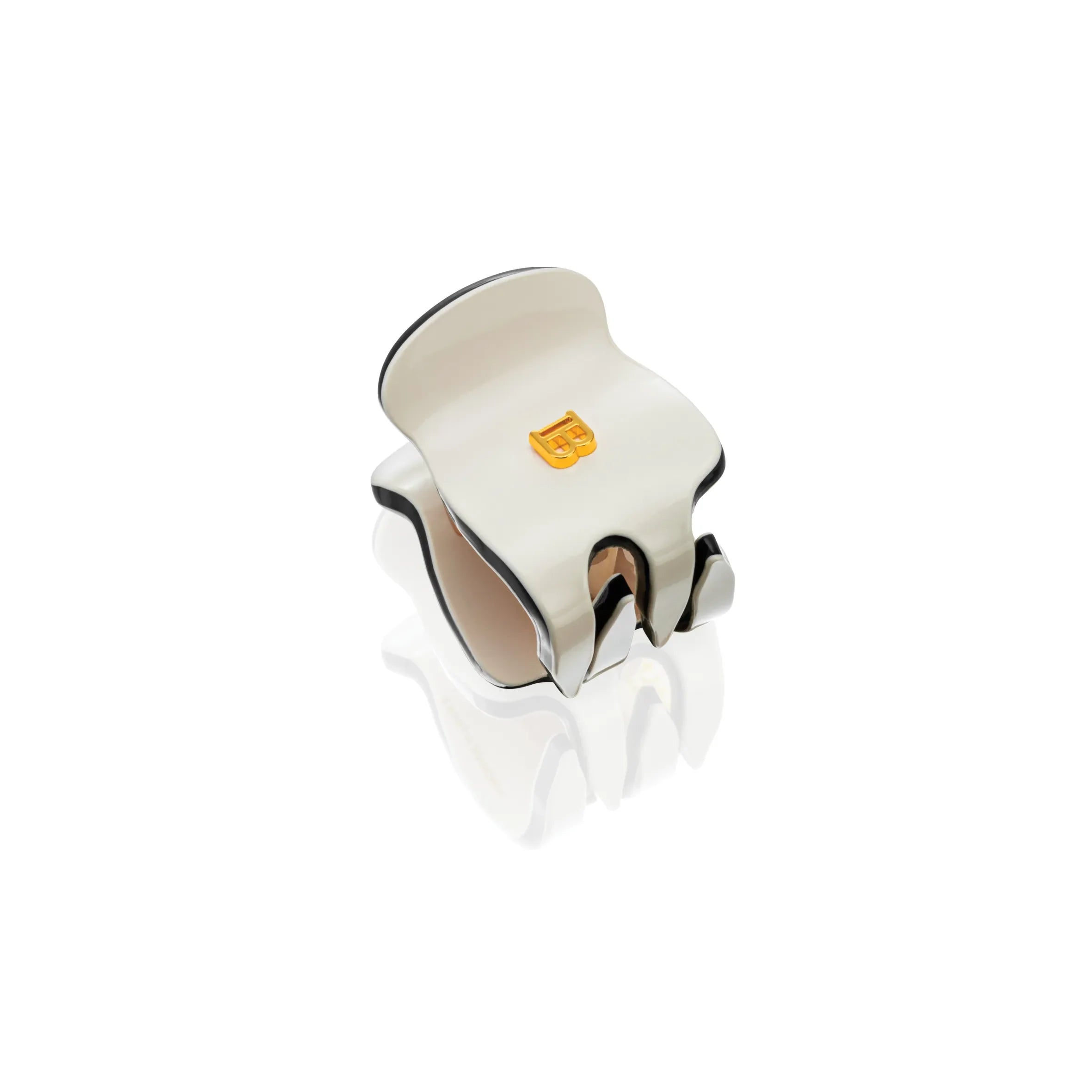 BALMAIN EXTRA SMALL PINCE A CHEVEUX -IVORY/BLACK