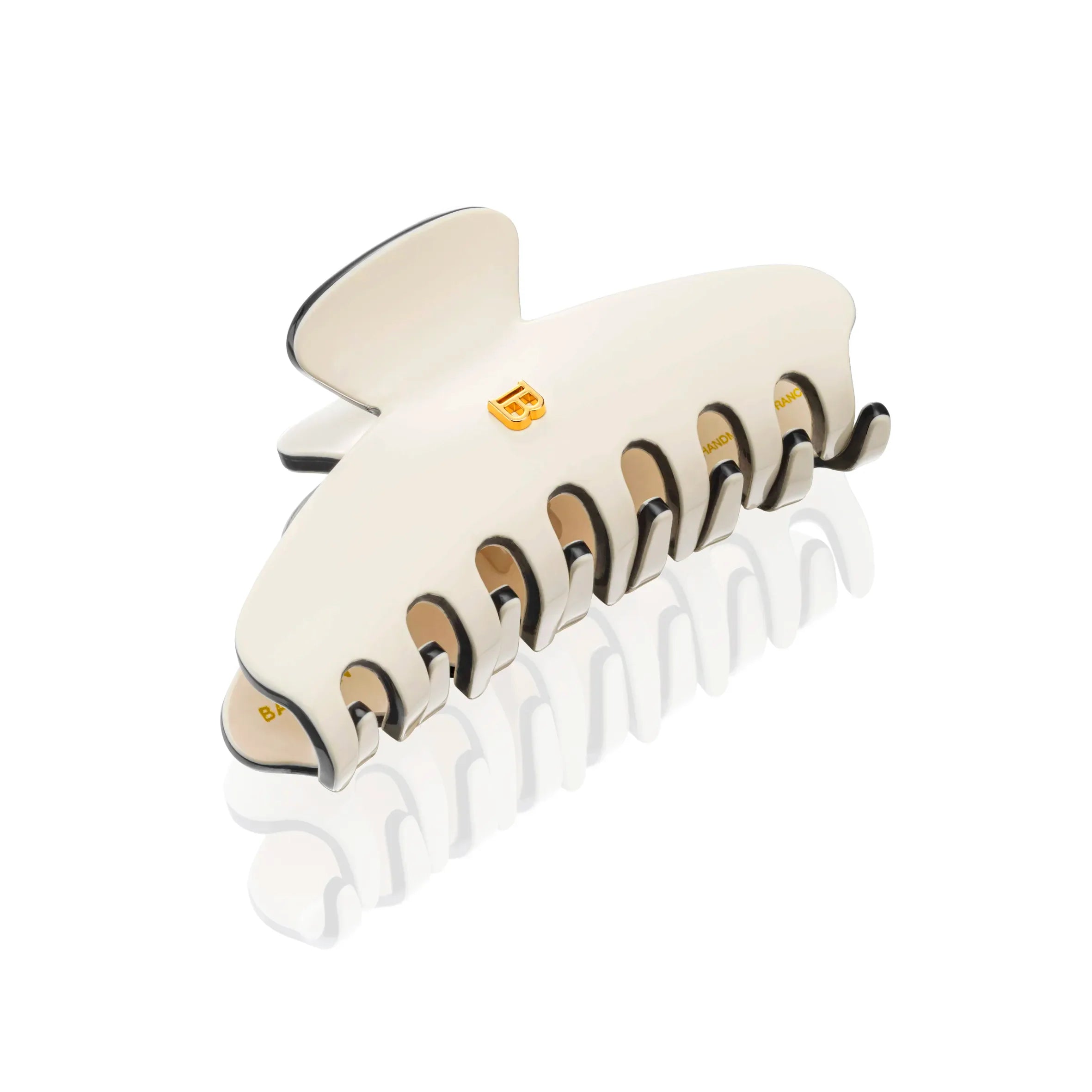 BALMAIN MEDIUM PINCE A CHEVEUX - IVORY/BLACK