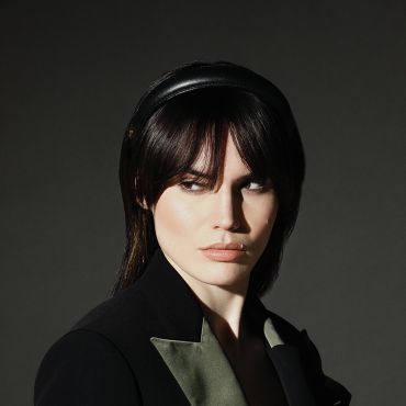 Puffed Leather Headband