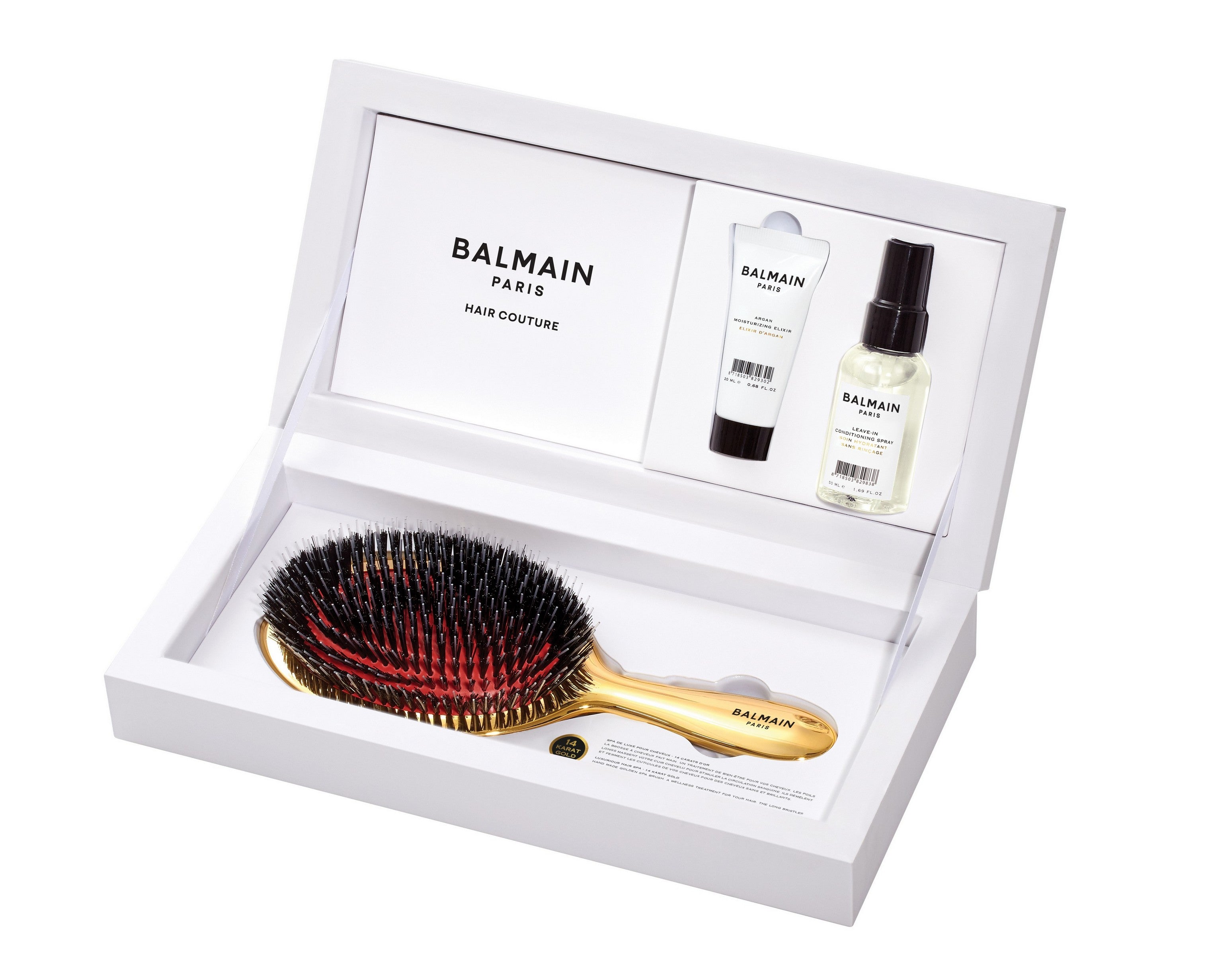 Ensemble luxueux de brosses de spa dorées