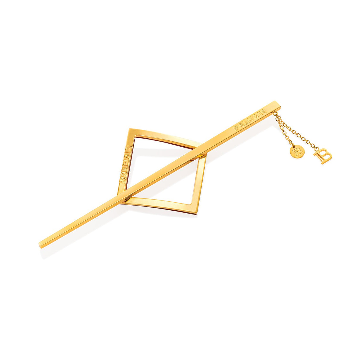 Balmain 18k Gold Plated Barrette BALMAIN Barrette Pour Cheveux Silver & Gold Medium FW23  main image 3